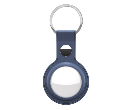 Akcesoria GSM i GPS KeyBudz AirTag Keyring skórzane etui ochronne do AirTag cobalt blue IEOKBATCB
